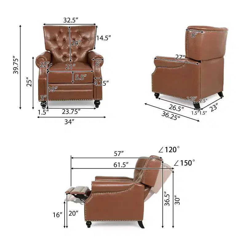 Callade Contemporary Tufted Recliner - Christopher Knight Home