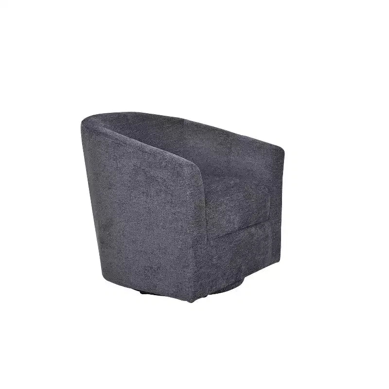 Liria Wooden Upholstered Barrel Chair for Livingroom with Metal Swivel Base| ART OF LIVING DESIGNS
