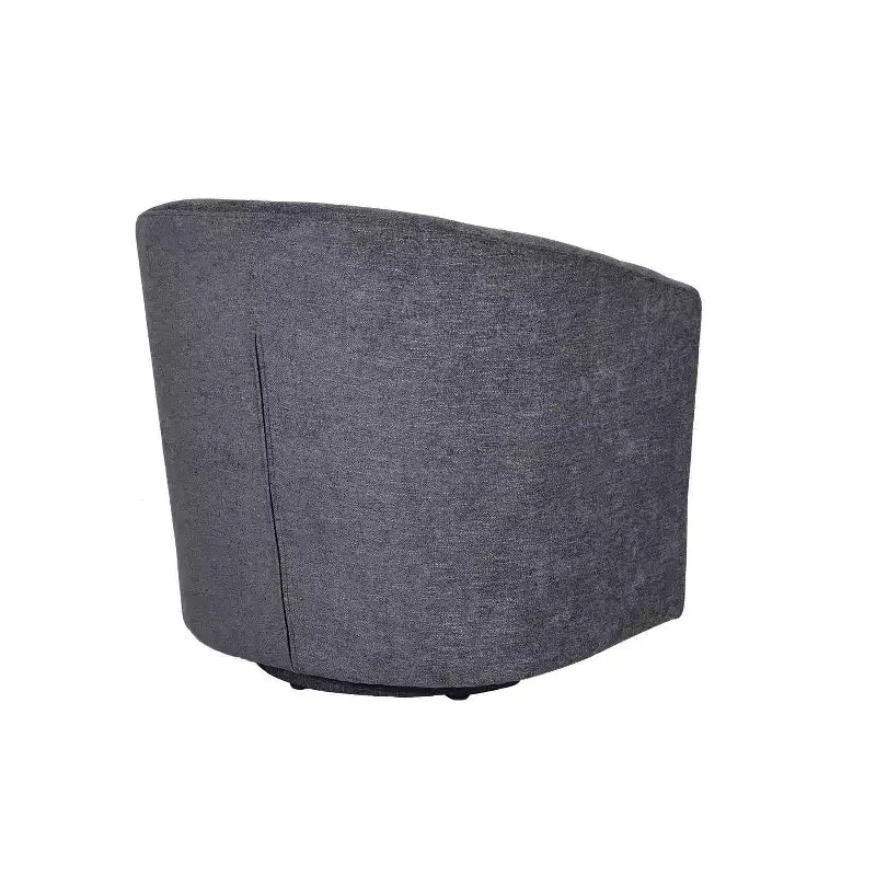 Liria Wooden Upholstered Barrel Chair for Livingroom with Metal Swivel Base| ART OF LIVING DESIGNS