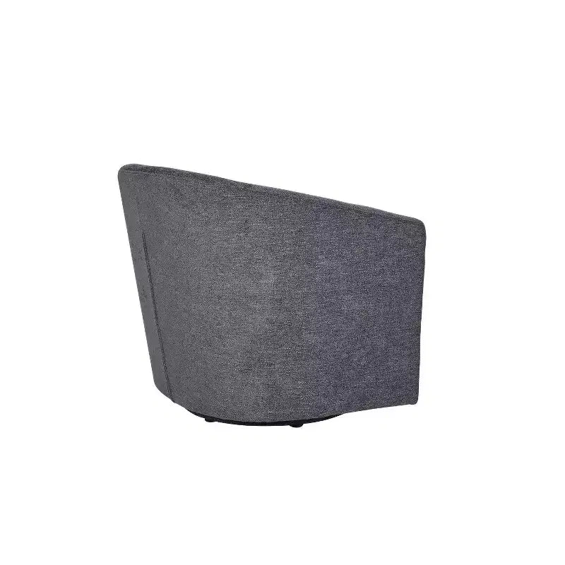 Liria Wooden Upholstered Barrel Chair for Livingroom with Metal Swivel Base| ART OF LIVING DESIGNS