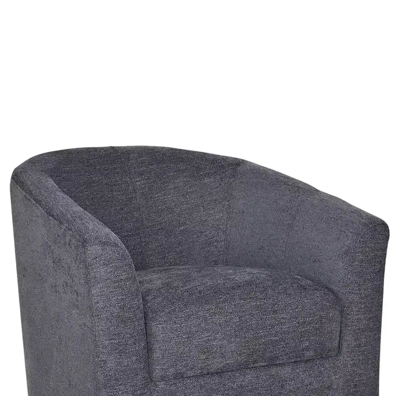 Liria Wooden Upholstered Barrel Chair for Livingroom with Metal Swivel Base| ART OF LIVING DESIGNS