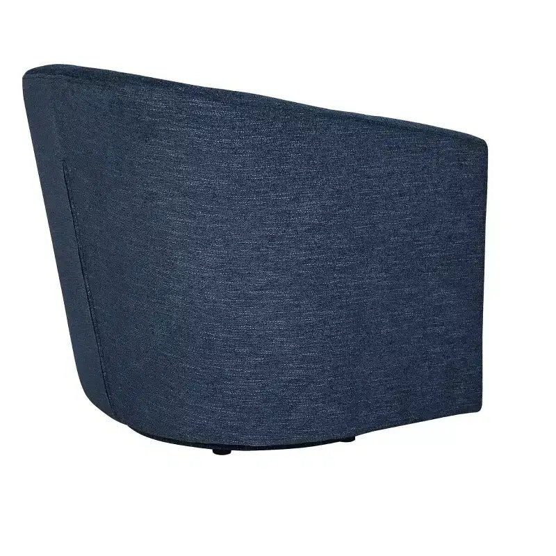 Liria Wooden Upholstered Barrel Chair for Livingroom with Metal Swivel Base| ART OF LIVING DESIGNS