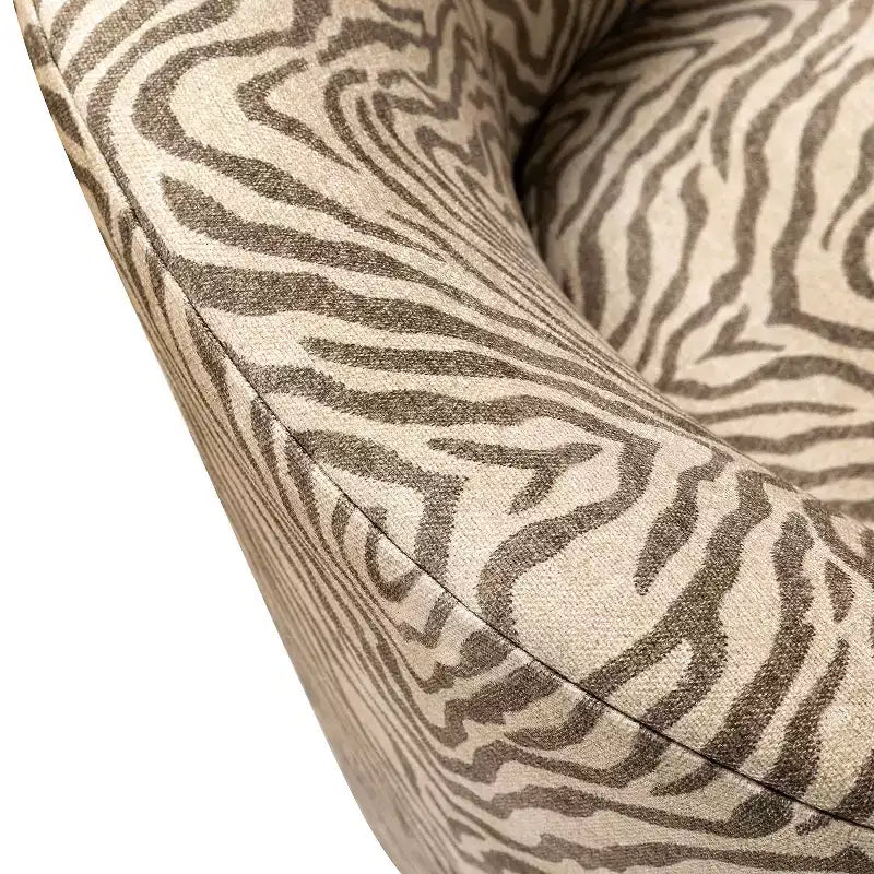 Liria Wooden Upholstered Barrel Chair for Livingroom with Metal Swivel Base| ART OF LIVING DESIGNS