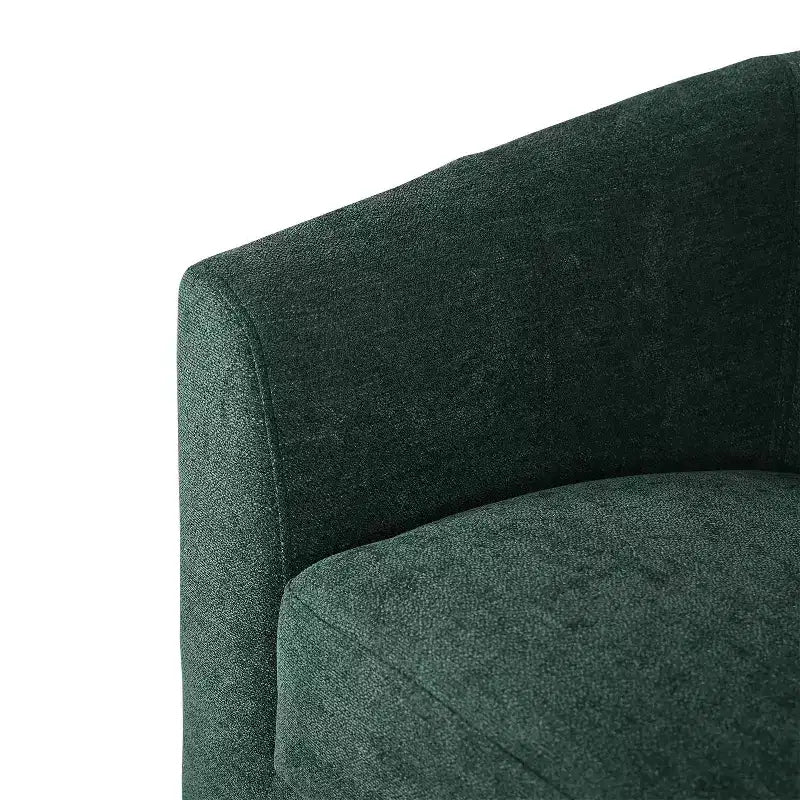 Liria Wooden Upholstered Barrel Chair for Livingroom with Metal Swivel Base| ART OF LIVING DESIGNS