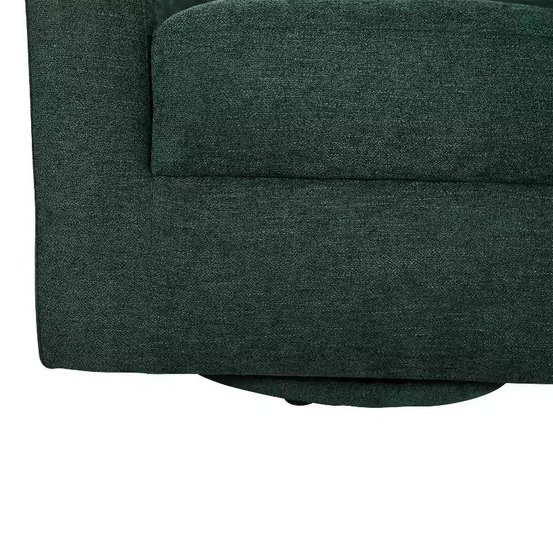 Liria Wooden Upholstered Barrel Chair for Livingroom with Metal Swivel Base| ART OF LIVING DESIGNS