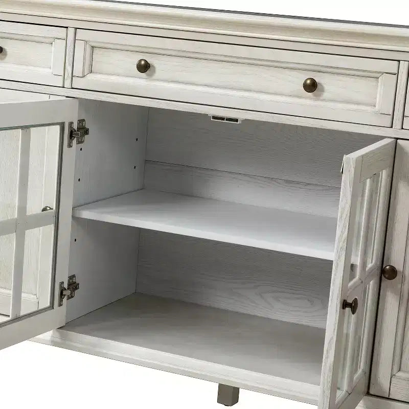 Nikolaj 58'' Wide 3 Drawer Traditional Sideboard with Solid Wood Legs| KARAT HOME
