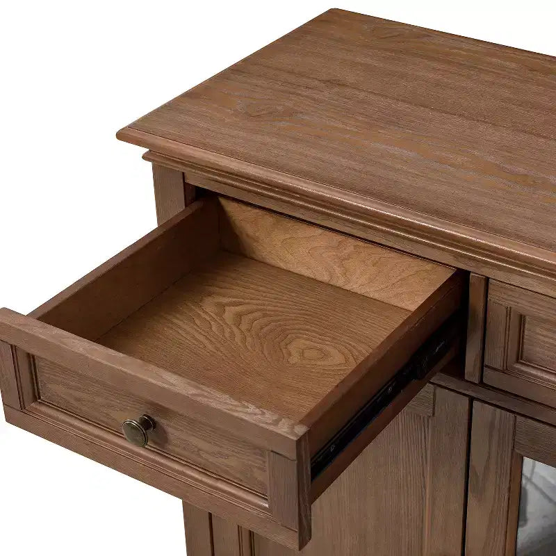 Nikolaj 58'' Wide 3 Drawer Traditional Sideboard with Solid Wood Legs| KARAT HOME
