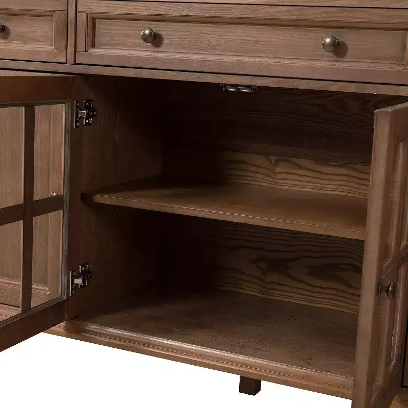 Nikolaj 58'' Wide 3 Drawer Traditional Sideboard with Solid Wood Legs| KARAT HOME